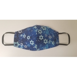 Blue and Silver Jewish Star Mask 