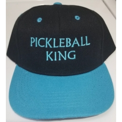 "PickleBall King" Hat (Aqua/Black)